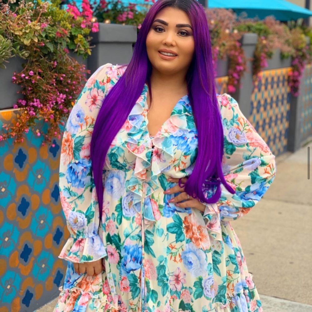 Flower midi dress